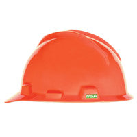 V-Gard Slotted Hard Hat Cap, Fas-Trac III Suspension, Hi-Viz Orange 454-489364