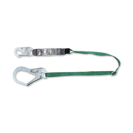 V-Series Standard Single-Leg Adjustable Shock Absorbing Lanyard, 6 ft, Large Snaphooks 454-10191757
