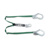 V-Series Standard Twin-Leg Adjustable Shock Absorbing Lanyard, 6 ft, Large Snaphooks 454-10191758