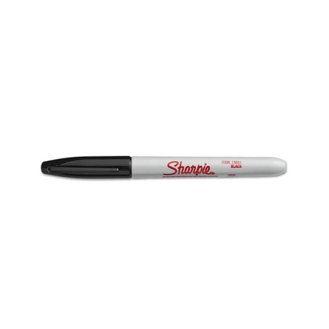 Industrial Permanent Marker, Black, Fine, Bullet 652-13601A