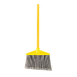 Rubbermaid Angle Broom, 10-1/2 in Plastic Block, 6-3/4 in Trim L, Polypropylene, 57 in Handle 640-FG637500GRAY