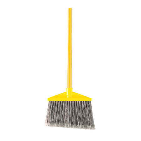 Rubbermaid Angle Broom, 10-1/2 in Plastic Block, 6-3/4 in Trim L, Polypropylene, 57 in Handle 640-FG637500GRAY