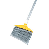 Rubbermaid Angle Broom, 9-1/4 in Plastic Block, 6-3/4 in Trim L, Polypropylene, 46-7/8 in Handle 640-FG638500GRAY