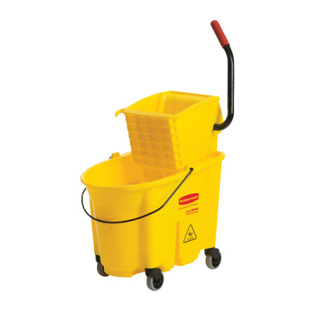 WaveBrake Bucket/Wringer Combination Pack, 35 qt, Yellow 640-FG758088YEL