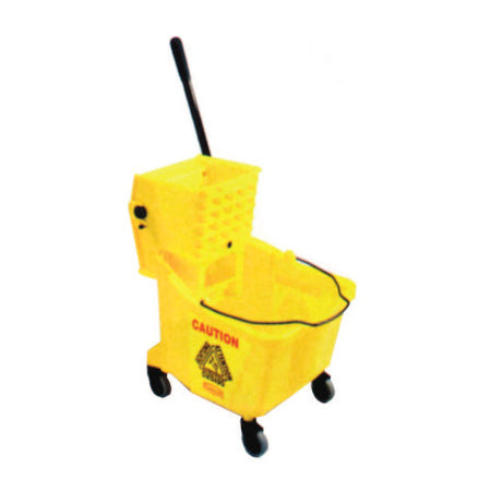 Bucket/Wringer Combination Pack, 44 qt, Yellow 640-FG757688YEL