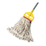 Swinger Loop Wet Mop Head, 4-Ply, Large, Cotton/Synthetic Yarn, for Invader Side Gate Handle, 5 in W 640-FGC15306WH00