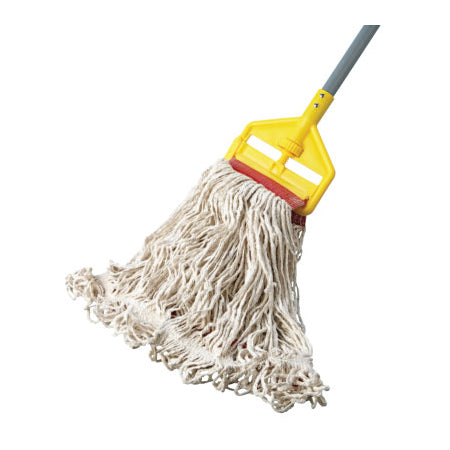 Swinger Loop Wet Mop Head, 4-Ply, Large, Cotton/Synthetic Yarn, for Invader Side Gate Handle, 5 in W 640-FGC15306WH00