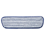 Microfiber Finish Pad, 18 x 5 1/2, Blue/White 640-FGQ80000WH00