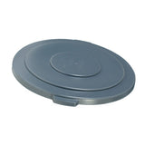 BRUTE Round Container Lid, For 55 gal BRUTE Round Containers, 26-3/4 in 640-FG265400GRAY