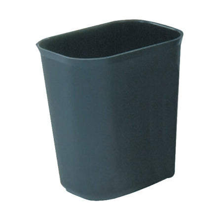 Fire Resistant Wastebasket, 28 qt, Fiberglass, Black 640-FG254300BLA