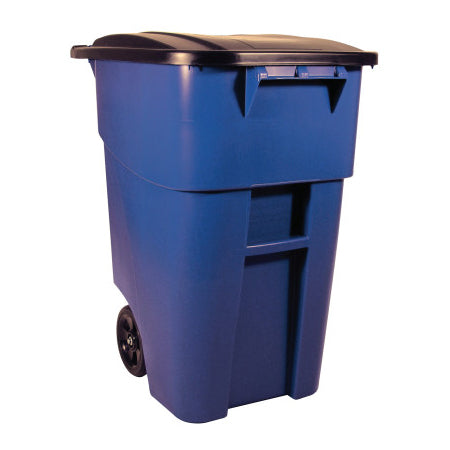 Brute Roll Out Containers, 50 gal, Blue 640-FG9W2700BLUE