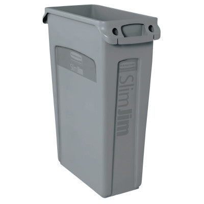 Slim Jim with Venting Channels, 23 gal, Resin, Gray 640-FG354060GRAY