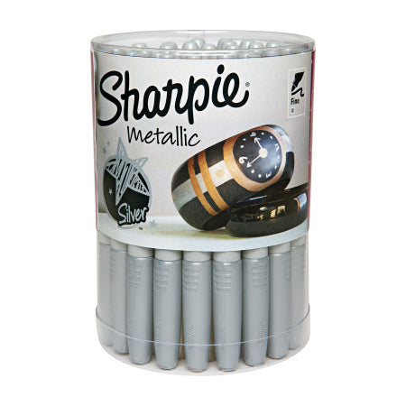 Metallic Permanent Marker, Silver-Gray, Fine Tip 652-39013