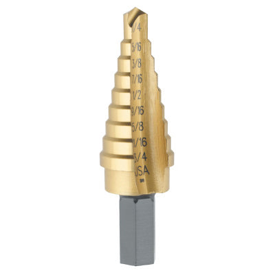 Unibit Titanium Fractional Self-Starting, 1/4 in to 3/4 in, 9 Steps 585-15103ZR