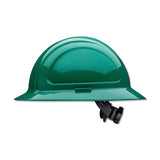 North Zone N20 Full Brim Hard Hat, Ratchet, Green 068-N20R040000