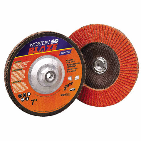 Blaze Type 29 Flap Discs, 4 1/2 in, 40 Grit, 5/8 in - 11 Arbor, 13,000 rpm 547-66261183491