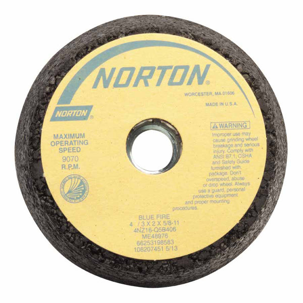BlueFire Snagging Cup Wheel, 6" Dia, 2" Thick, 5/8" Arbor, 16 Grit 547-66253198586