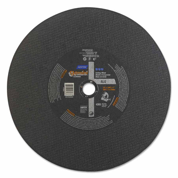 Gemini Chop Saw Reinforced Cut-off Wheels, 12in Dia, 7/64in,Thick Aluminum Oxide 547-66253207554