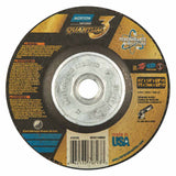 Quantum3 SG CA Type 27 Grinding Wheel, 4-1/2 in dia, 1/4 in Thick, 5/8 in-11 Arbor, 20 Grit, Ceramic Alumina 547-66253370793
