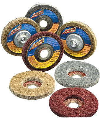 Rapid Finish Bear-Tex Unified Wheel, 4-1/2 x 5/8 in-11, Very Fine, Silicon Carbide, 12000 rpm 547-66261023943