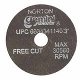 Type 01 Gemini Small Diameter Cut-Off Wheel, 2" Dia, 3/8" Arbor, Coarse 547-66243411403