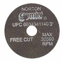 Type 01 Gemini Small Diameter Cut-Off Wheel, 2" Dia, 3/8" Arbor, Coarse 547-66243411403