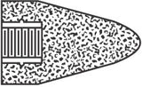 Type 16 Gemini Cone, 2 3/4 in D, 3 1/2in Thick, 5/8-11 Arbor, 24 Grit Alum Oxide 547-61463622387