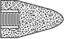 Type 16 Gemini Cone, 2 3/4 in D, 3 1/2in Thick, 5/8-11 Arbor, 24 Grit Alum Oxide 547-61463622387