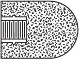Gemini Type 18R Snagging Plug, 2 in dia, 3 in Thick, 5/8 in Arbor, 24 Grit 547-61463622220