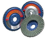 Type 27 TwinStar Flap Discs, 4 1/2 in, 60 Grit, 7/8 in Arbor, 13,000 rpm 547-63642504878