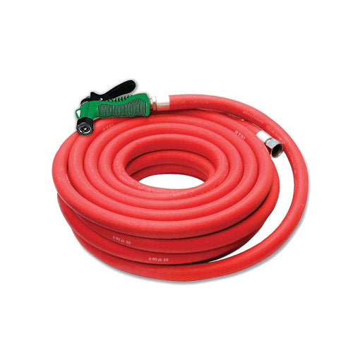 Hot Water Hose for Food Service Kitchen Washes, 43, 5/8 in ID, 25 ft L, Red 921-T43S5025RD