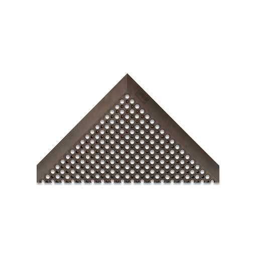 Oct-O-Flex Drainage Entrance Mat, 599, 1/2 in x 2 ft W x 3 ft L, Natural Rubber, Black 921-599S0023BL