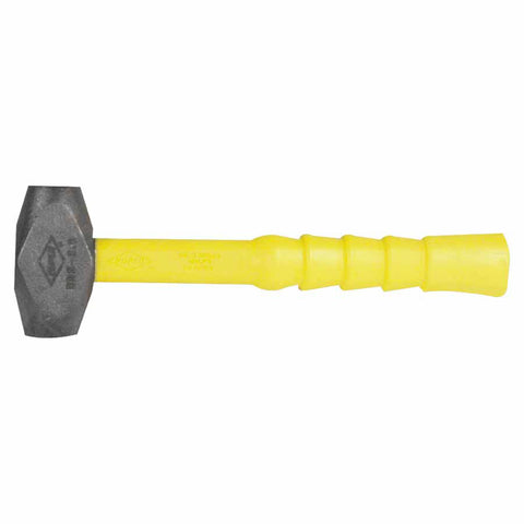 Classic Nuplaglas Non-Sparking Brass Hammer, 2.5 lb Head, 12 in Fiberglass Handle, Super Grip 545-30-025