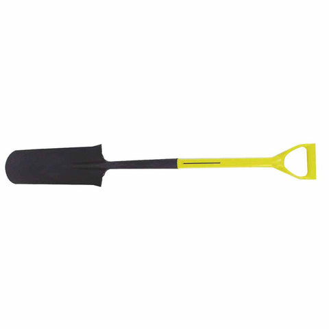 Ergo Power Drain Spade, 14 in x 4.75 in Round Pt Blade, 27 in Fiberglass D-Handle 545-72-092