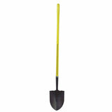 Ergo Power Round Point Shovel, 11.5 in x 9 in Round Pt Blade, 48 in Fiberglass Straight Handle, 14 ga 545-72-061