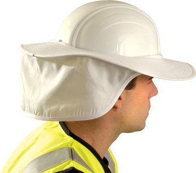 Hard Hat Shades, White, For Most Regular Hard Hats (Not Full Brim) 561-898-008