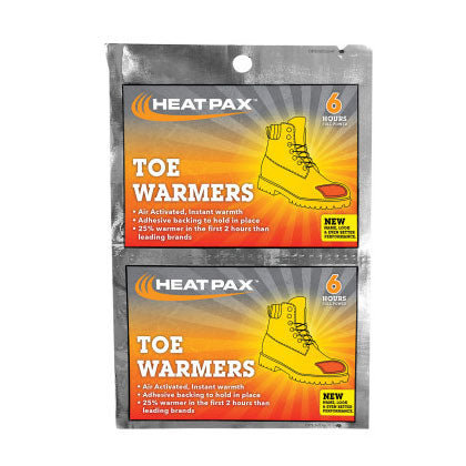 HEAT PAX Hand and Foot Warmer, Toe Pad, 4.84 in L x 3.78 in W, Orange 561-1106-10TW