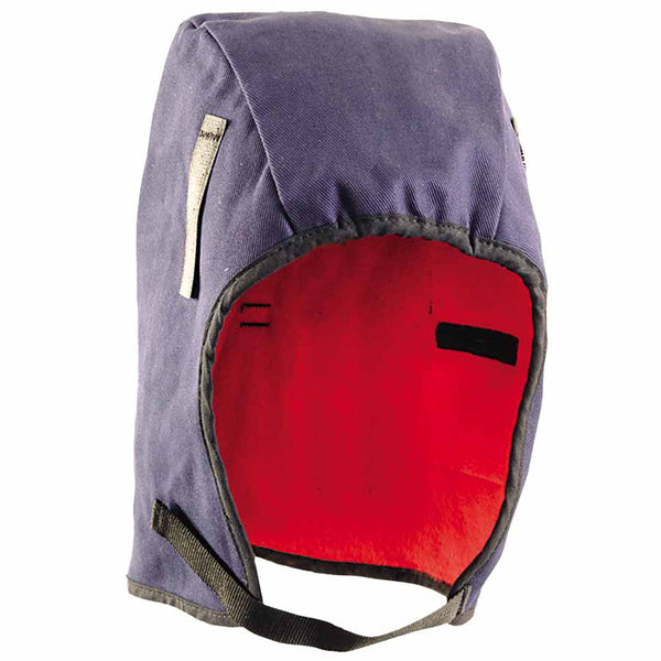 Fleece Lined Cotton Twill 2-Layer Winter Liner, Navy/Red, Classic Mid-Length 561-LB600