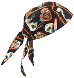 Tuff Nougies Deluxe Tie Hats, One Size, Motorcycle 561-TN6-MOT