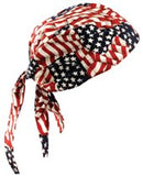 Tuff Nougies Deluxe Tie Hat, One Size, Wavy Flag 561-TN6-WAV