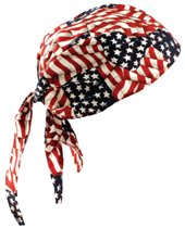 Tuff Nougies Deluxe Tie Hat, One Size, Wavy Flag 561-TN6-WAV