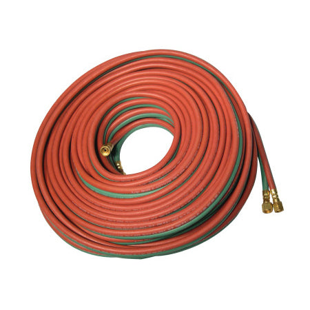 Grade T Twin-Line Welding Hose, 5/16 in, 50 ft, BB Fittings, Fuel Gases and Oxygen 907-T5/16-TWIN-50