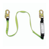 Shock Absorbing Lanyard, 4 ft, Steel Snap Hook, 310 lb, Steel Snap Hook, 1 Leg 853-V8104304