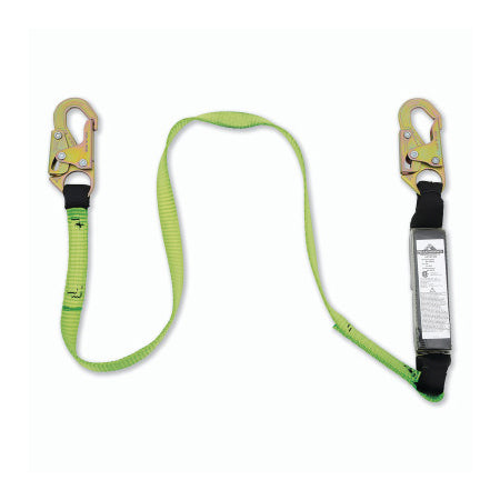 Shock Absorbing Lanyard, 4 ft, Steel Snap Hook, 310 lb, Steel Snap Hook, 1 Leg 853-V8104304