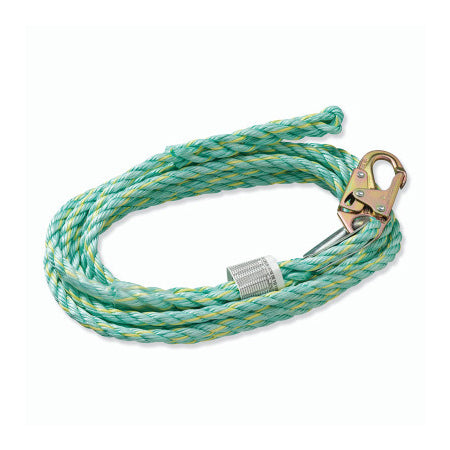 Verticle Lifeline, 50 ft, Steel Snap Hook, 310 lb 853-V84014050