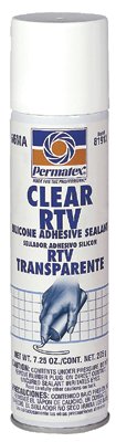 Clear RTV Silicone Adhesive Sealant, 7.25 oz Automatic Tube, Clear 230-81913