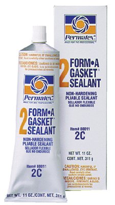 Form-A-Gasket Sealant, No 2 Slow-Drying/Non-Hardening, 11 oz, Tube, Black 230-80011