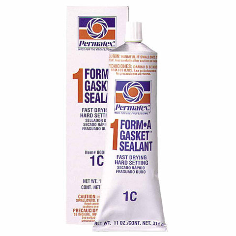 Form-A-Gasket Sealant, No 1 Fast-Drying/Hard Setting, 11 oz, Tube, Reddish-Brown 230-80003