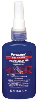 High Strength Red Threadlocker, 50 mL, 1 in Thread, Red, Liquid 230-27150