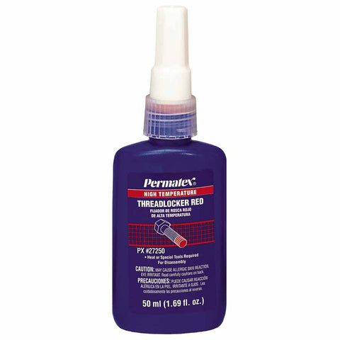 High Temperature Red Threadlockers, 50 mL, 1 1/2 in Thread, Red 230-27250